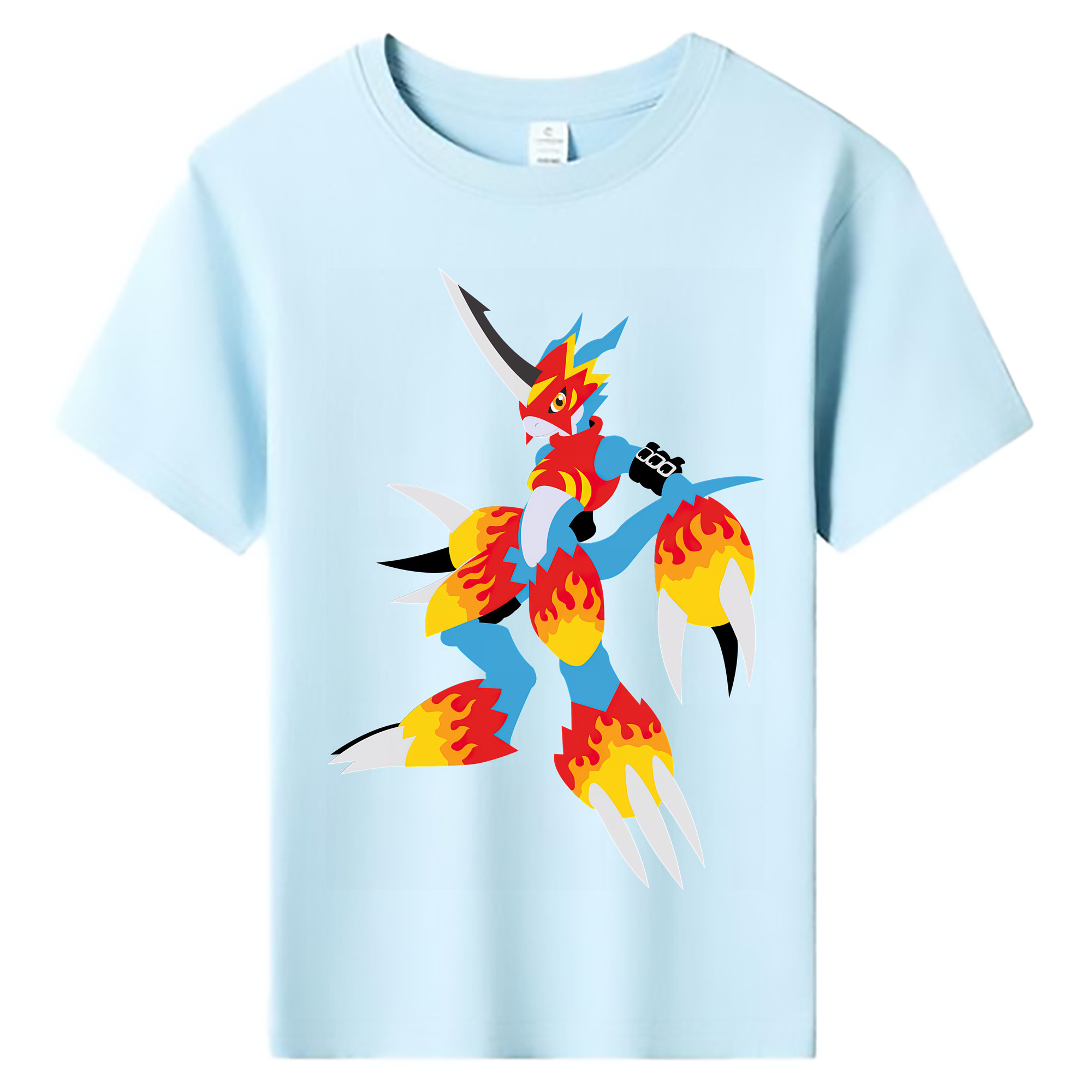 （画像用） Digimon デジタルモンスター/デジモン 綿100％キッズTシャツ（フロントプリント）
